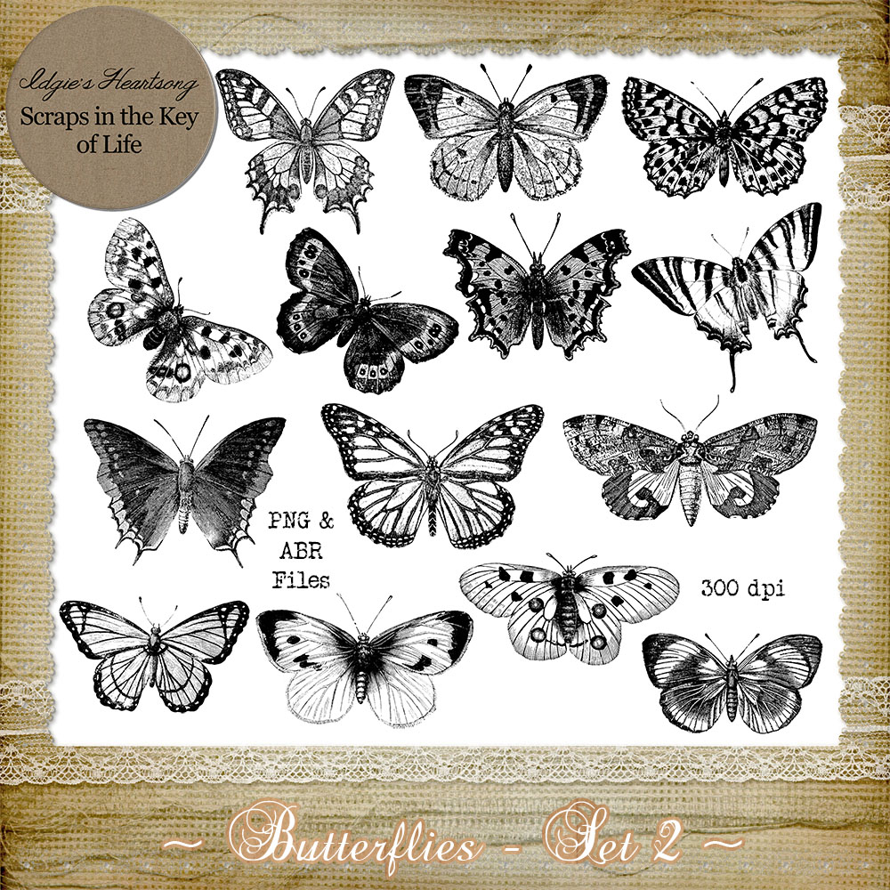 Butterflies - Set 2 by Idgie's Heartsong