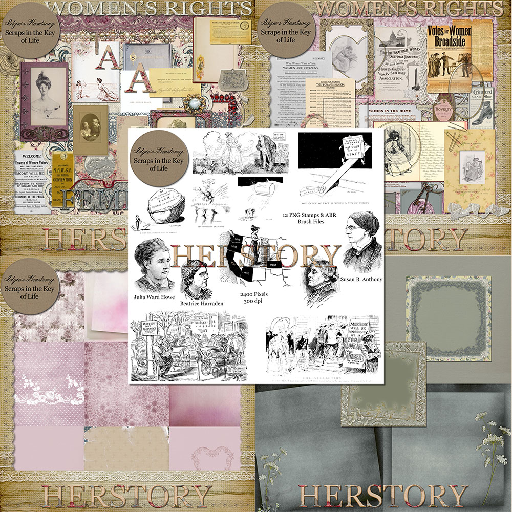 HERSTORY - A Scrapkit Dedicated to the Women That Paved Our Way by Idgie's Heartsong