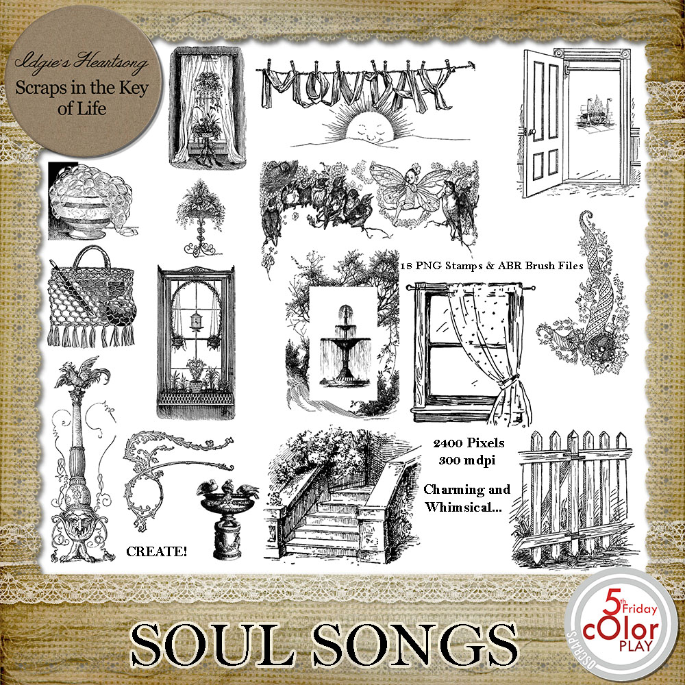 Soul Songs Stamps and Brushes by Idgie's Heartsong