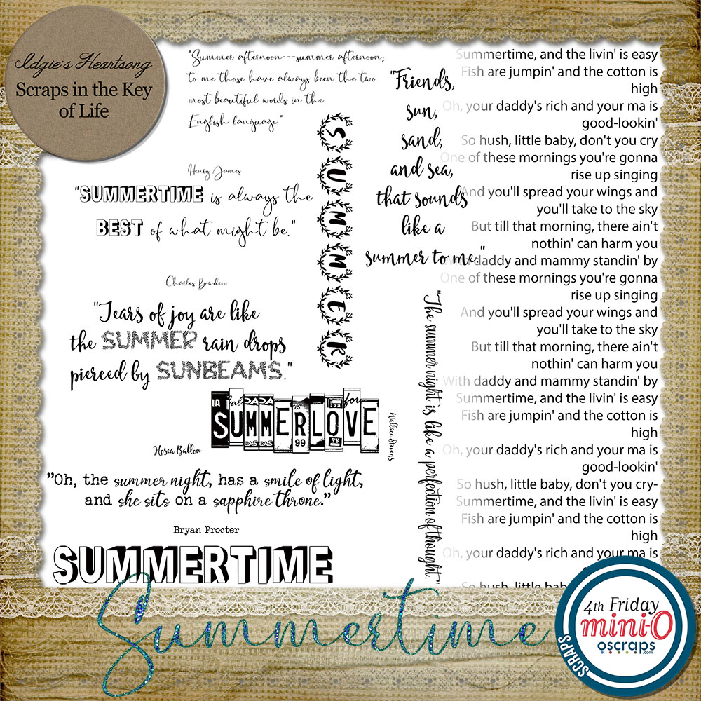 Summertime Word Art by Idgie's Heartsong