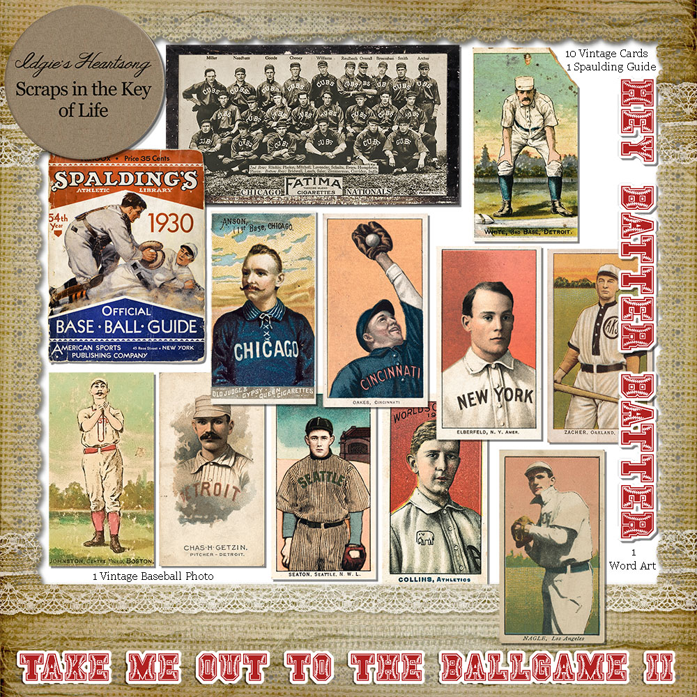 Take Me Out To The Ballgame II - Ephemera by Idgie's Heartsong