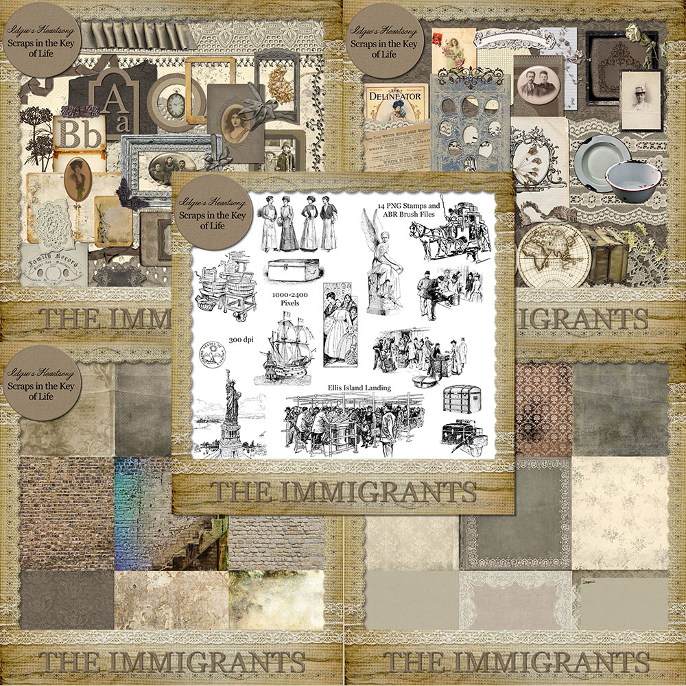 The Immigrants - A Heritage Scrapkit Collection by Idgie's Heartsong