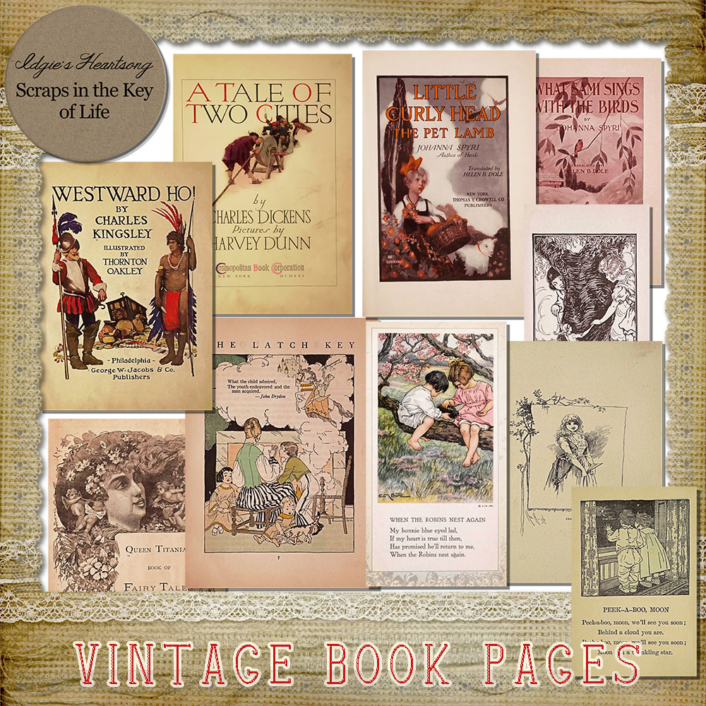 10 Vintage Story Book Pages by Idgie's Heartsong