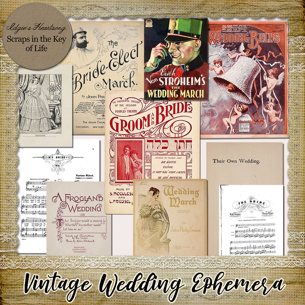 10 Pieces of Vintage WEDDING EPHEMERA by Idgie's Heartsong