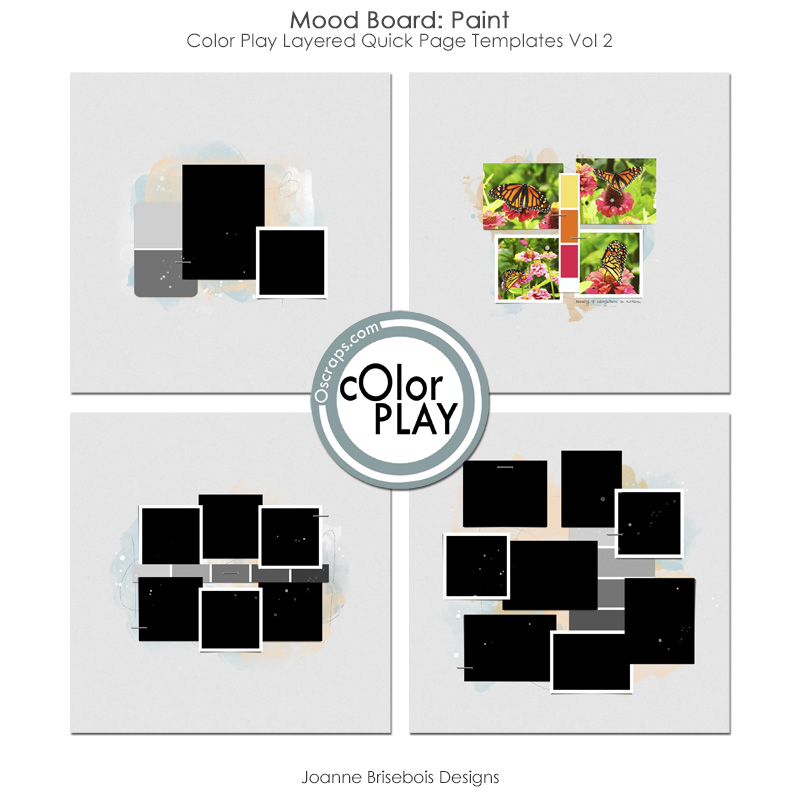 Mood Board Paint Color Play Layered Quick Page Templates Vol 2