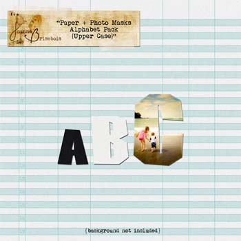 Paper + Photo Masks Alphabet (Upper Case) Element Pack