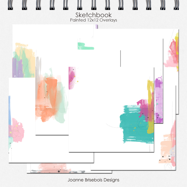Sketchbook Painted 12x12 Overlays