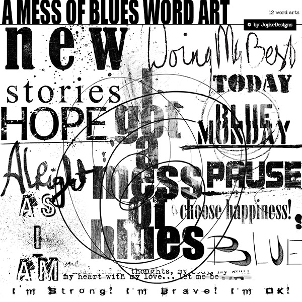 A Mess Of Blues Word Art
