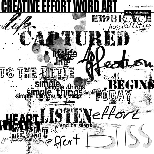 Creative Effort Word Art