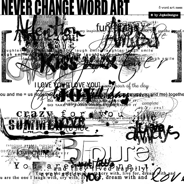 Never Change Word Art