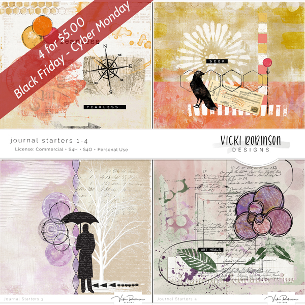 Journal Starters 1-4 Pack - 4/$5 - Black Friday Special Journal Starters 1-4 Pack - 4/$5 - Black Friday Special