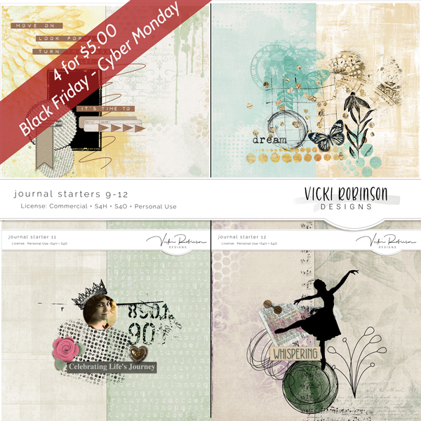 Journal Starters 9-12 Pack - 4/$5 - Black Friday Special Journal Starters 9-12 Pack - 4/$5 - Black Friday Special