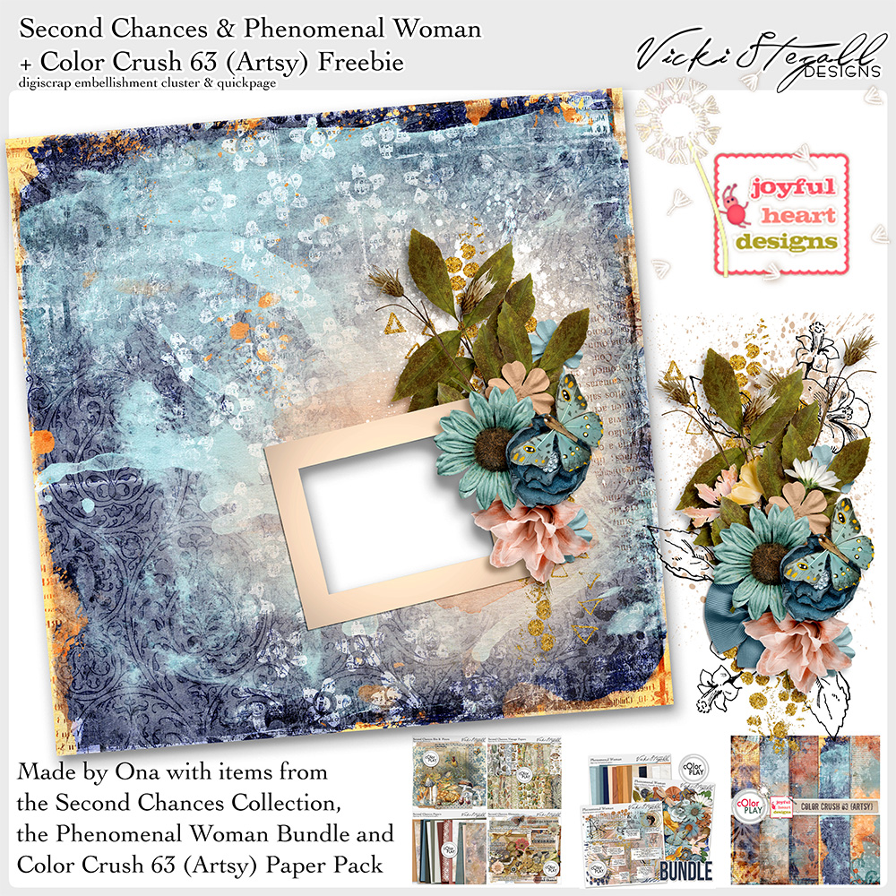 Digital Scrapbooking FREEBIE by Joyful Heart Designs and Vicki Stegall Designs