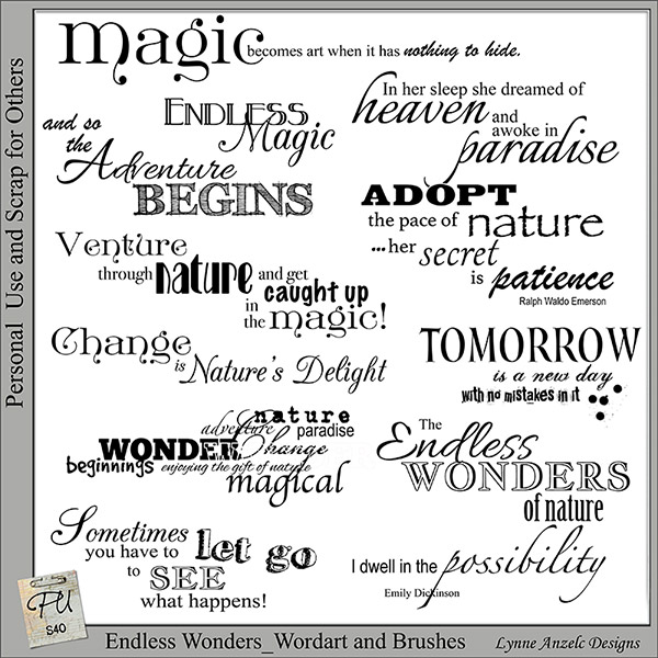 Endless Wonders Wordart and Brushes