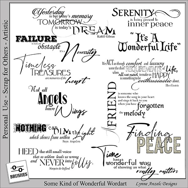 Some Kind of Wonderful Wordart and Brushes