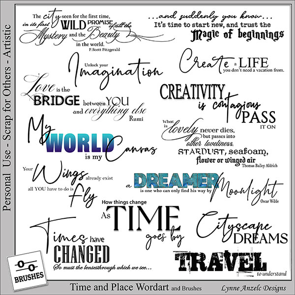 Time and Place Wordart