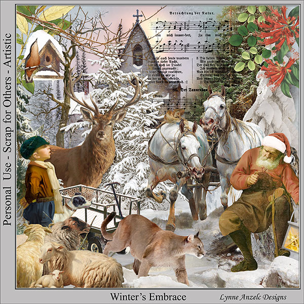 Winters Embrace Digital Art Kit