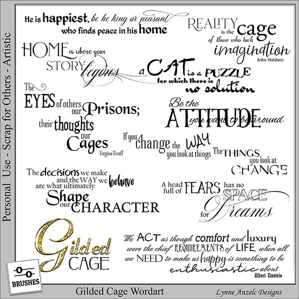 Gilded Cage Wordart