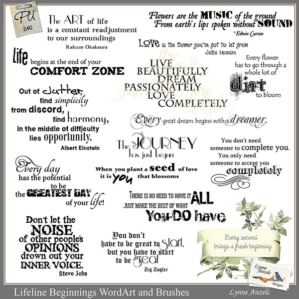 Lifeline Beginnings Wordart