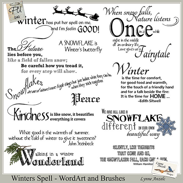 Winters Spell WordArt