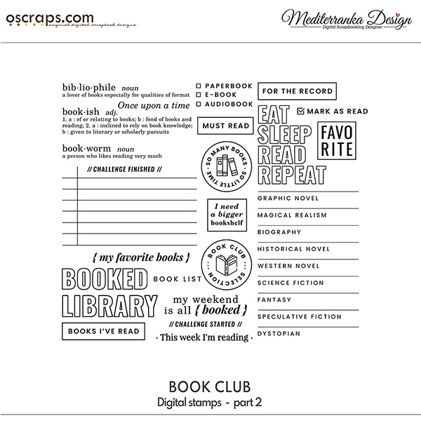 Book club - part 2 (Digital stamps)    