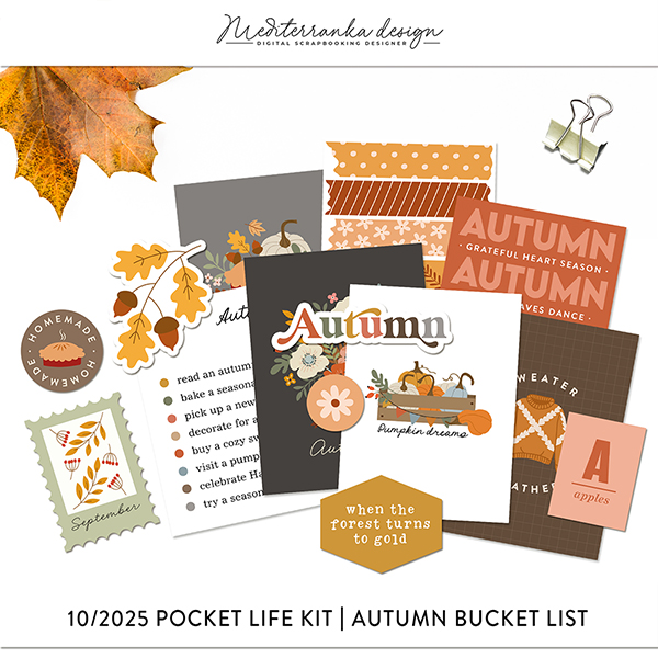 October 2025 Pocket life kit (Autumn bucket list)   