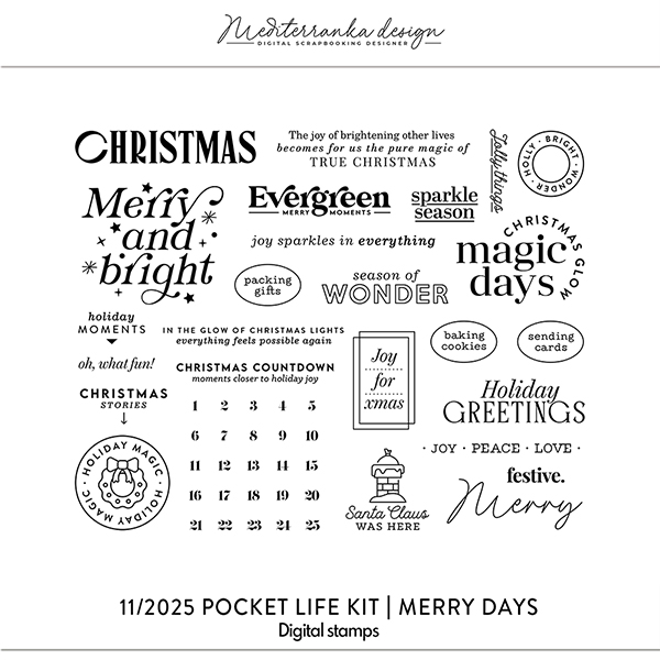 November 2025 Digital stamps (Merry days)
