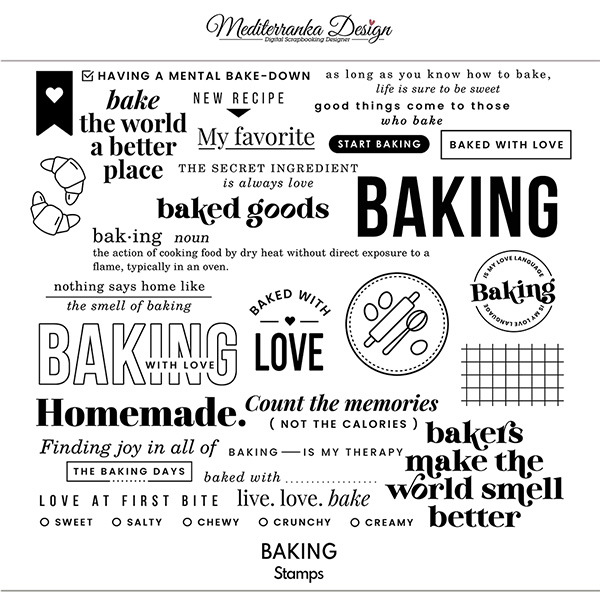 Baking (Digital stamps)  