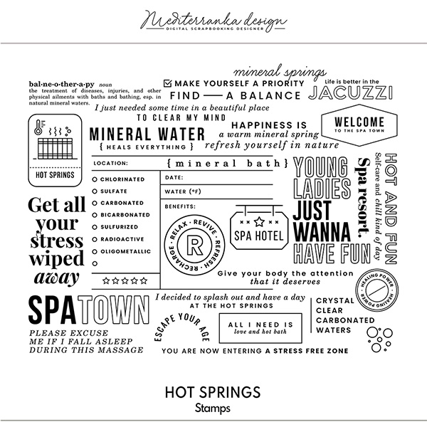 Hot springs (Digital stamps) 