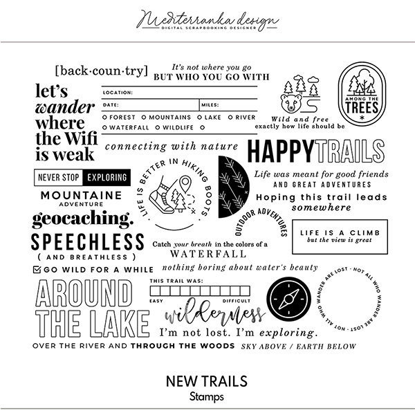 New trails (Digital stamps) 