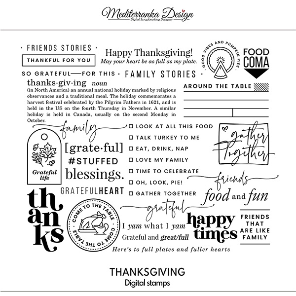 Thanksgiving (Digital stamps)