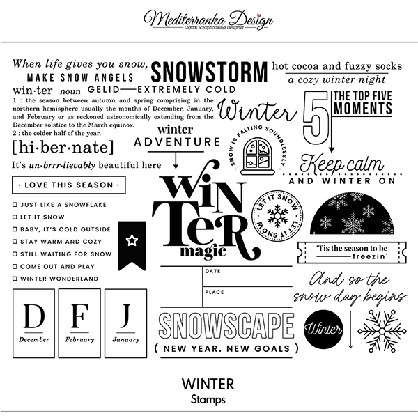 Winter (Digital stamps) 