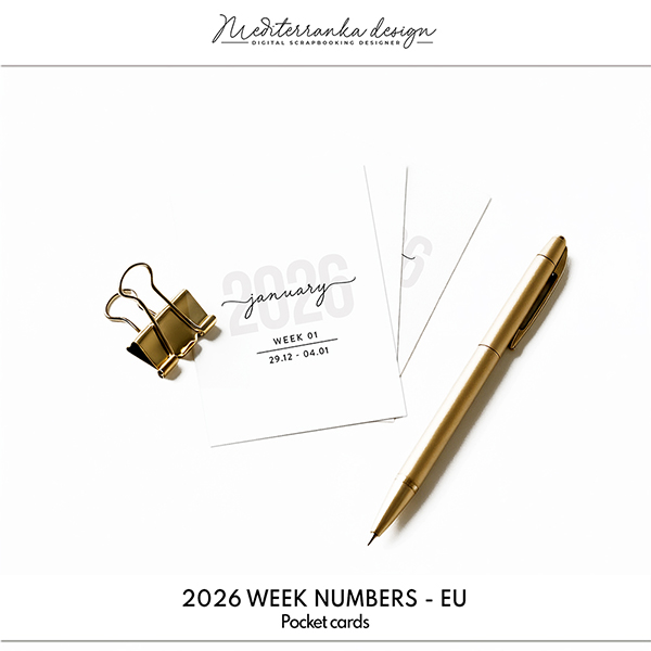 2026 Week numbers (EU date format) 