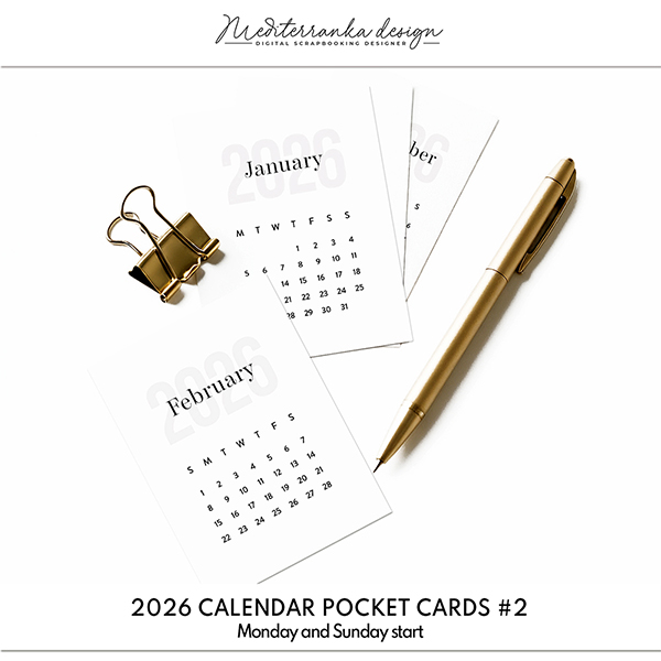 2026 monthly calendar Volume 2 (Pocket cards) 