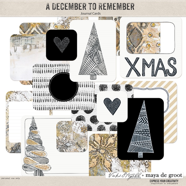 A December to Remember - Journaling Cards