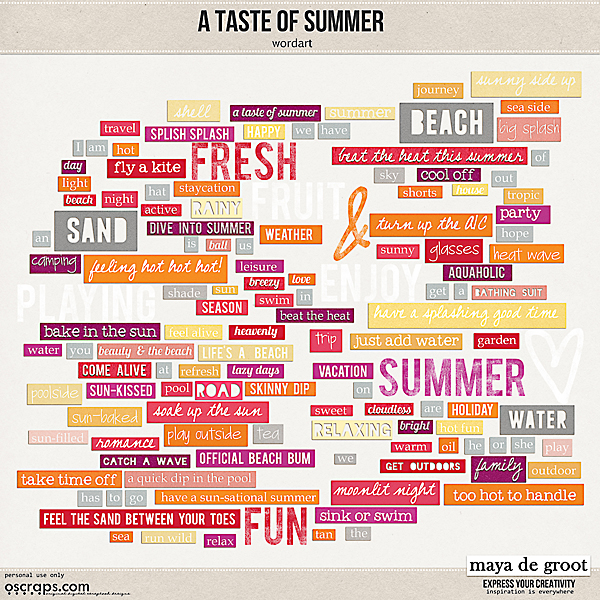 A taste of Summer, WordArt  [TBR]