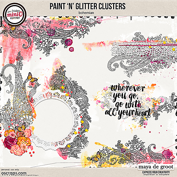 Paint 'n' Glitter Clusters [bohemian] 