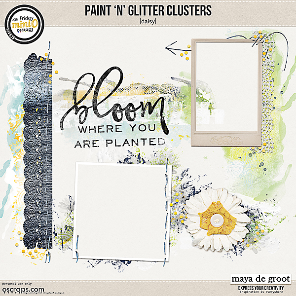 Paint 'n' Glitter Clusters [Daisy]