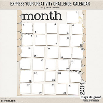 Express Your Creativity Challenge: Calendar