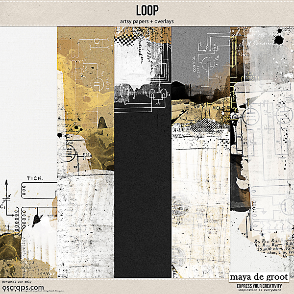 Loop Artsy Papers and Overlays by Maya de Groot
