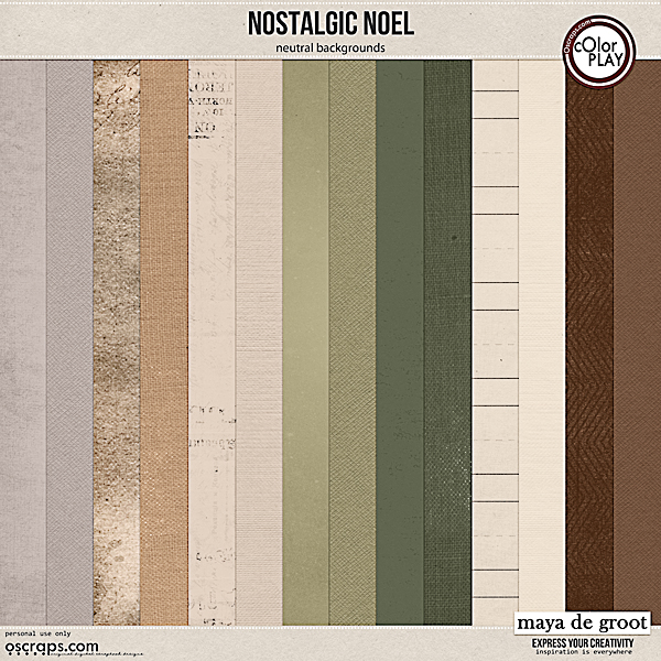 Nostalgic Noel Neutral Backgrounds by Maya de Groot