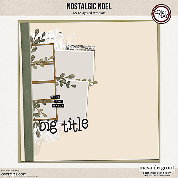 Nostalgic Noel Template by Maya de Groot