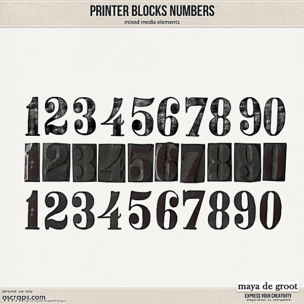 Print Block Numbers by Maya de Groot