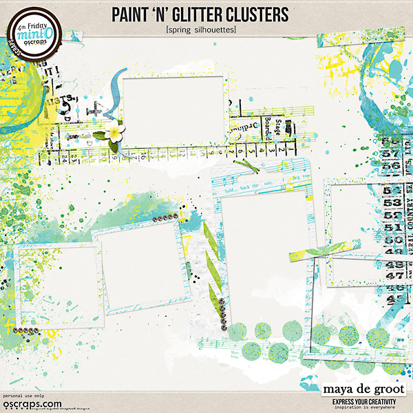 Paint 'n' Glitter Clusters [Spring Silhouettes] 