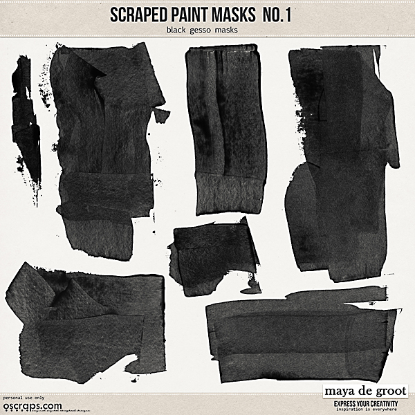 Scraped Paint Masks No. 1 by Maya de Groot