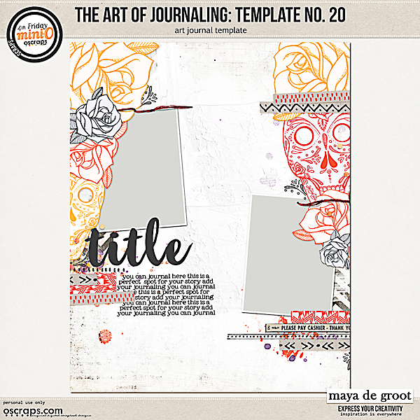 The Art of Journaling Template no. 20