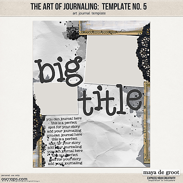 The Art of Journaling: Template no. 5 
