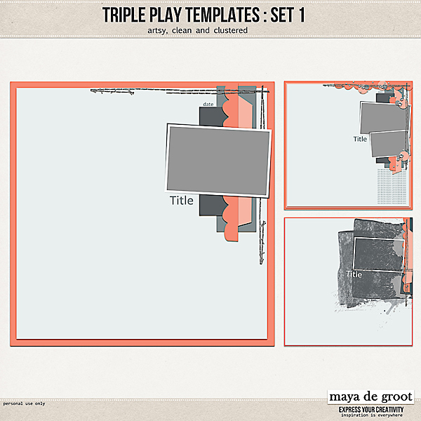 Triple Play Templates: Set 1