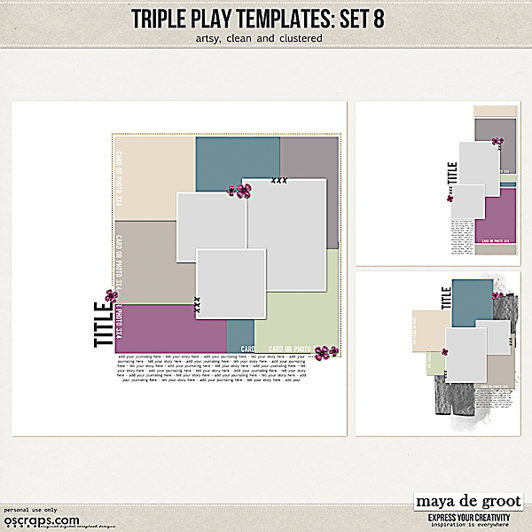 Triple Play Templates: Set 8  