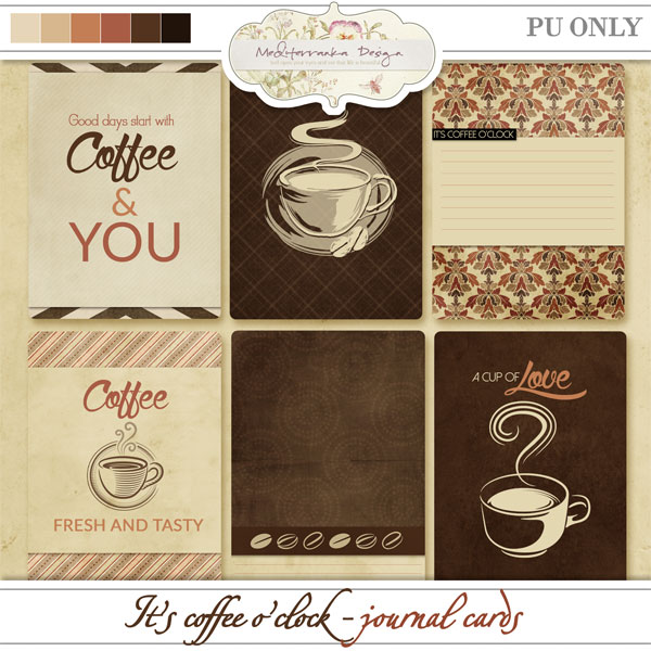 It's coffee o'clock (Journal cards)